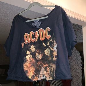AC/DC crop tee